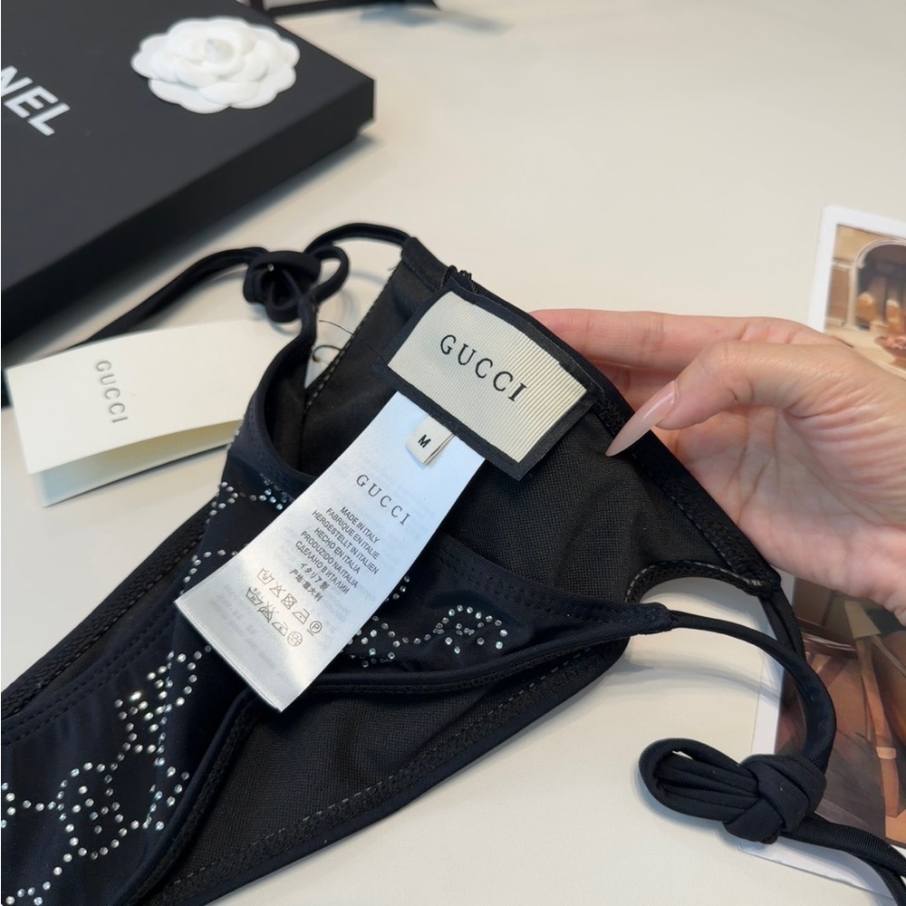 Gucci Black GG Crystal Bikini Set - Picture 2 of 9